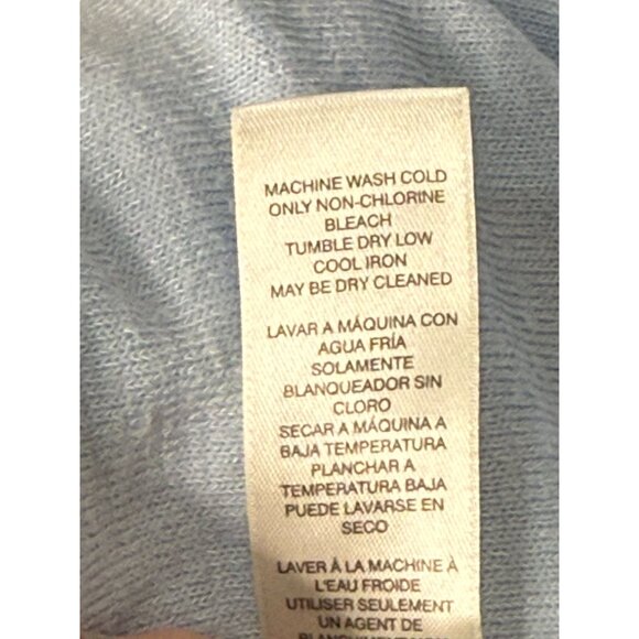 White House Black Market WHBM Light Blue Longline Top Ruched Hips Size Medium - Picture 7 of 12